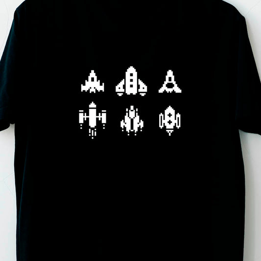 Black "STARSHIPS" T-shirt