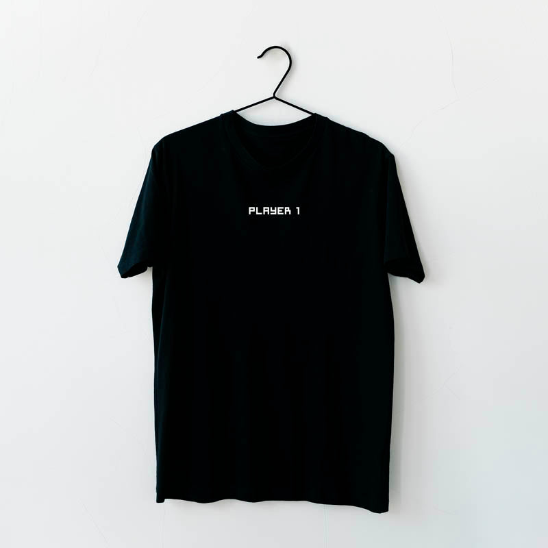 Black "PLAYER 1" T-shirt