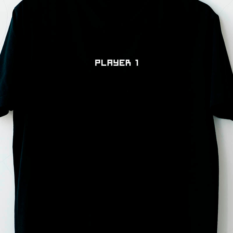 Black "PLAYER 1" T-shirt