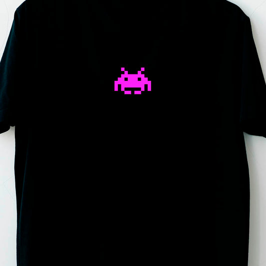 Black T-shirt "MARTIAN PURPLE"