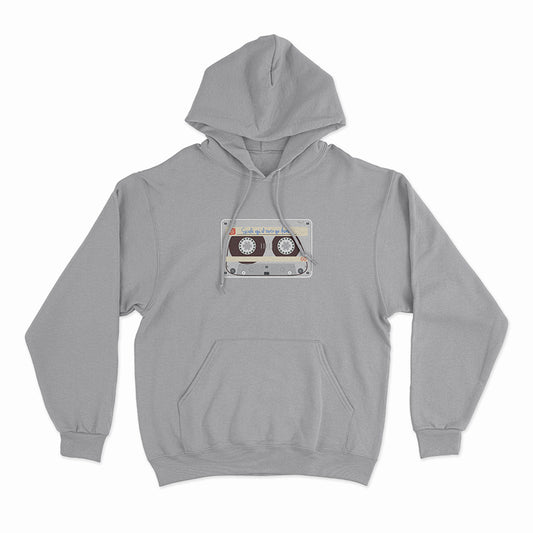 Gray Hoodie with Transparent Cassette