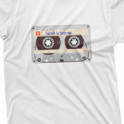 White T-shirt with transparent Cassette